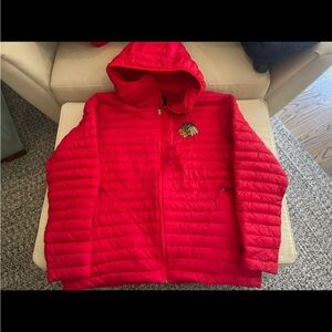 Chicago Blackhawks Red Puffer Jacket